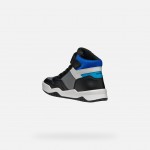 GEOX ΑΓΟΡΙ SNEAKERS  J367RF 054FU C0043 ΓΚΡΙ ΜΑΥΡΟ